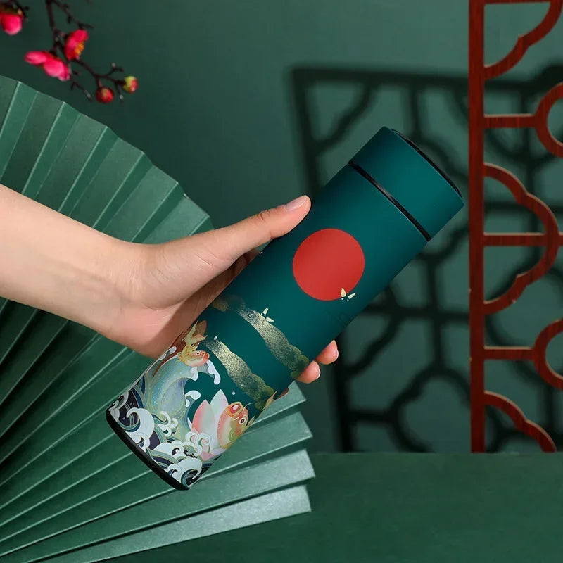 AldWater LCD Smart Insulated Thermos Water Bottle